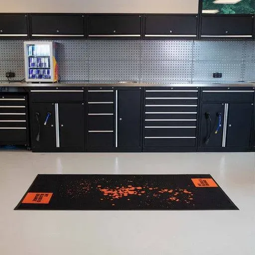 AWORKX Motorradteppich V4 - orange, 100 x 200 cm