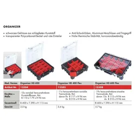 ADB Kleinteilemagazin Kunststoff 40 x 11 x 38,9 cm Schwarz/Rot