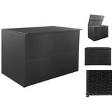 vidaXL Gartenbox 150x100cm Schwarz 150x100x100 cm Poly Rattan