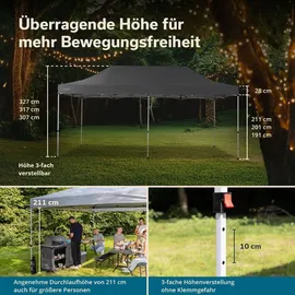 Skandika Pavillon Solvorn 6 x 3 m Grau