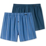 SCHIESSER Herren 2 Pack Boxershorts 2er-Pack, blau