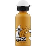 Sigg - Alu Trinkflasche Kinder - KBT Moomin camping - Auslaufsicher - Federleicht - BPA-frei - Klimaneutral Zertifiziert - Gelb - 0,4L