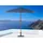 Beliani Sonnenschirm 195 x 144 cm Blau
