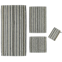 Cawö Handtuch Cawö Lifestyle Waschhandschuh Gästetuch Handtuch Duschtuch, Fb. 37 kiesel gestreift, Baumwolle (1-St), quadratisch beige 30 cm x 30 cm