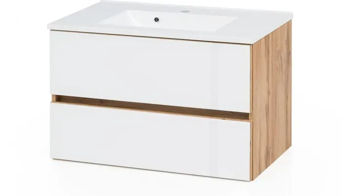 Held-Möbel Waschtisch-Set Helsinki Glas Weiß