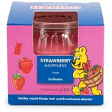 HARIBO Duftkerze Strawberry Happiness 85 g blau