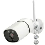 IOIO OC 500 WLAN Außen Überwachungskamera Full HD IP65, Tuya kompatibel, Outdoor & Indoor IP Kamera Nachtsicht Bewegungsmelder mit Push, Wechselsprechanlage, 110° Weitwinkel, LAN/WLAN, MicroSD 128GB