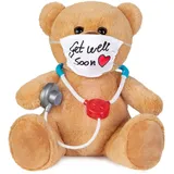 Brubaker Get Well Soon Teddy 35 cm Braun
