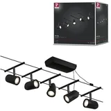 Paulmann 94469 CorDuo Seilsystem Cup Basisset GU5,3 max. 5x10W 230/12V Schwarz matt Chrom