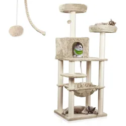 Lycce Kratzbaum ROYAL Katzenbaum mit Höhle und Hängematte, 145 cm