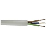 Pollmann NYM J 3x1,5 3x2,5 5x1,5 5x2,5mm2 Mantelleitung Elektroleitung Kabel 1-25m (NYM-J 3 x 2,5mm2, 15 Mtr.), Grey