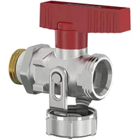 Simplex KFE-Kugelhahn Durchgang AG 1/2", Selbstdichtender Gewindeeinschneiddichtung, Mehrschichtige Kupfer-Klemmverschraubung F10637