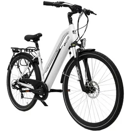 AsVIVA B15 City E-Bike 28 Zoll, B15_FBA 36V Trekkingrad Elektrofahrrad Pedelec weiß