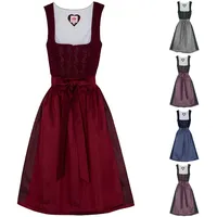 Spieth & Wensky Dirndl Ephyra-Dirndl Ephyra 2-teiliges Midi-Dirndl Kleid Dirndl Trachtenkleid rot 44/2XL