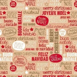 Clairefontaine Geschenkpapierrolle Kraft 70g 50x0,70m, Weihnachten merhsprachig - Mehrfarbig 223811C