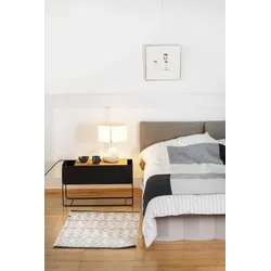David Fussenegger Wohndecke Bett Divan Überwurf Nova 'colorblock' 145 x 220 cm Schwarz
