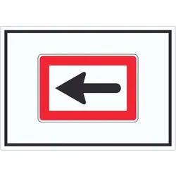 In Pfeilrichtung fahren links Symbol A5 (148x210mm)