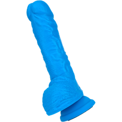 Neo - Dual Density Dildo, 22,8 cm, neon-blau