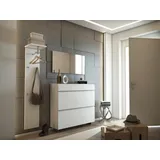 MODERANO Hängeschuhschrank 110 x 96 x 33 cm 2 Fächer, 1 Schublade weiß / weiß