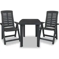 vidaXL Gartenset 3-tlg. anthrazit