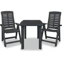 vidaXL Gartenset 3-tlg. anthrazit