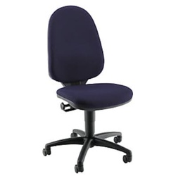 Topstar Standard-Drehstuhl o. Armlehnen, Gestell schwarz, Stoff blau