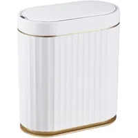 Sensor Mülleimer Badezimmer Küche, 8L, Edelstahl-Design,