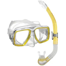 Mares Combo Ray – Schnorchelset Erwachsene, ergonomische Maske mit optischen Gläsern, halb-trockener Schnorchel mit Silikonmundstück