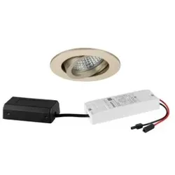 Brumberg 41443633 LED-Einbaustrahler 230 V AC, 50 Hz, 6 W, 38°, 3.000 K, rund, schwenkbar, champa
