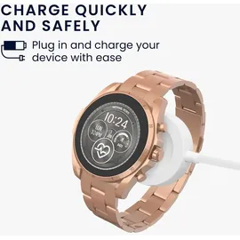 kwmobile Smartwatch Ladekabel für Michael Kors GEN 6 / GEN 5e / GEN 5 / GEN 4 Watch / Skagen Falster 2 USB Ladekabel für Smartwatch - Smart Watch - Weiß