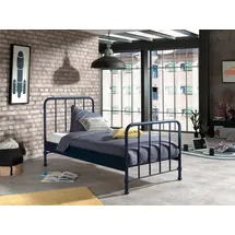 Vipack Jugendbett Bronxx 90 x 200 cm Holz und Metall blau