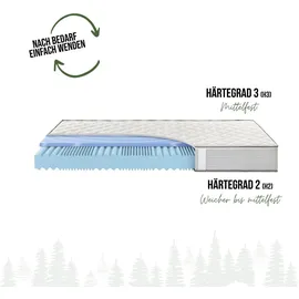 schwarzwaldmarie Ida 7-Zonen-Kaltschaum Matratze mit Wendefunktion und druckentlastendem Gelschaum, Größe: 80 x 200 cm, Härtegrad: Mittelfest – ...