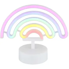 GLOBO Tischleuchte Neonleuchte Regenbogen Deko Spielzimmerlampe Batterie LED H 19,5 cm