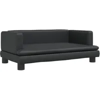 vidaXL Kindersofa Schwarz 80x45x30 cm Kunstleder