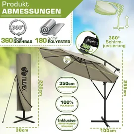 tillvex Ø 350 cm Braun
