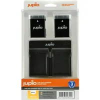 JUPIO Dual Ladegerät Set für Nikon En-EL14a + 2x