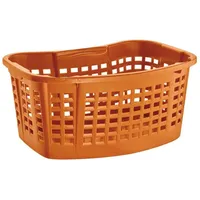 Buri Drehstapelkorb 60x40cm Wäschekorb Aufbewahrungskorb Spielzeugkiste Kunststoff (Orange)