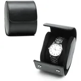HNCY Uhrenbox 1 Uhr, Luxus Uhrenrolle 1 Uhr PU Leder, Vintage Herren Uhrenrolle, Tragbare Uhrenbox, Uhrengehäuse Aufbewahrungsbox 1 Slots, Watch Box für Geburtstage, Reisen, Jubiläen Geschenk