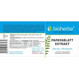 Bioherba Papayablatt Extrakt Kapseln 100 St.