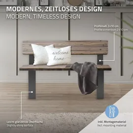 ML-Design Rückenlehne 2 Stück 40x78,5 cm Stahl Anthrazit