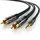 Primewire Cinch zu 3,5-mm-Klinke Audio-Kabel, Stereo HiFi Audio-Adapter mehrfach geschirmt, rca zu AUX - 5m