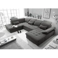 ed-lifestyle Wohnlandschaft U-Form Webstoff 3-Sitzer Braun
