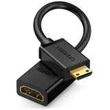UGREEN 20137 Mini-HDMI HDMI Buchse - Mini HDMI Stecker 4K Mini auf HDMI Adapter 18Gbit/s unterstützt 3D, Ethernet ARC kompatibel mit Raspberry Pi Zero 2 W, Canon Kamera(20CM)