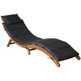 Gawany Zusammenklappbar Sonnenliege Liegestuhl Mit Sitz und Rückenkissen,Outdoor-Liege,wasserfest,Saunaliege Gartenmöbel Relaxliege 184 x 55 x 64 cm,Akazie-Massivholz, mit Naturöl behandelt