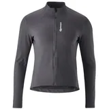 Gonso Radtrikot »SITIVO TRIKOT THERM M«, Herren Fahrradtrikot langarm, isolierendes Full-Zip Trikot, Tight Fit, Gr. XXXL, grau, , 24322710-XXXL