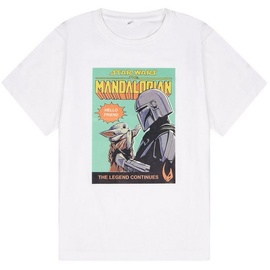 Star Wars - T-Shirt Star Wars Mandalorian Grogu white, Gr.146/152,