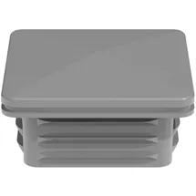 GROJA Pfostenkappe 6 x 6 cm Grau/Aluminium