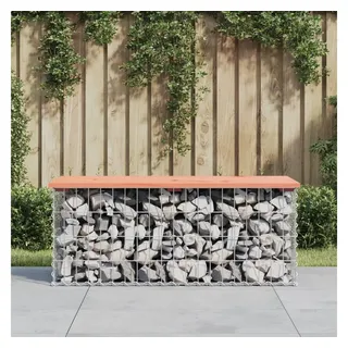 vidaXL Gartenbank aus Gabionen 103x44x42 cm Massivholz Douglasie