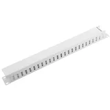 LANBERG Kabel-Organizer, Metall, 1U, Typ A, Rack, 19, Grau