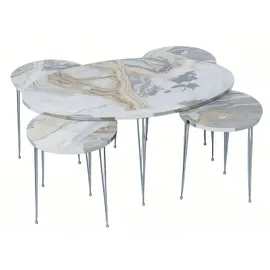 JV Möbel Moderner Couchtisch Mehrfarbig Holz 59 x 50 cm